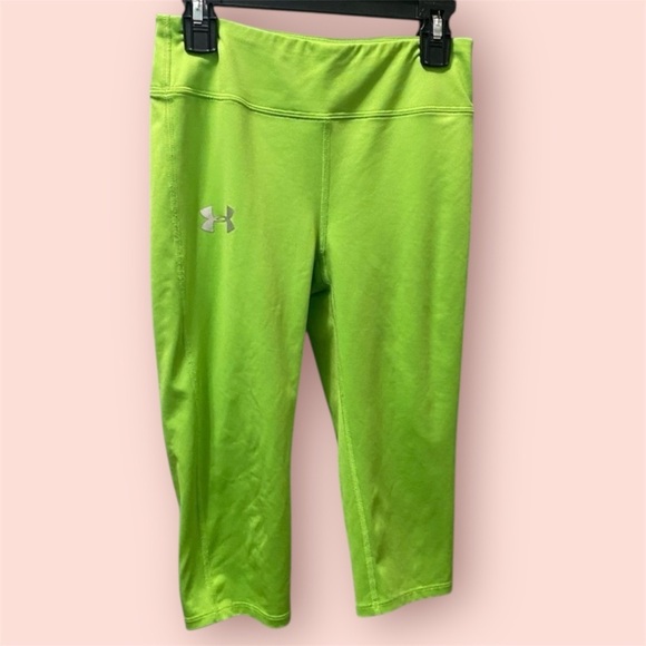 Under Armour Fitted capris lime green youth medium - Picture 1 of 8